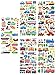 YuanKanJu TRANSPORT18-5 Sheets 3D Stickers for Kids - Puffy Dimensional Stickers - (Car, Bus, Airplane, Jet, Sailboat, Train, Marine Stickers) - Vehicle Stickers, Size 3.75 X 7.5 Inch./Sheet
