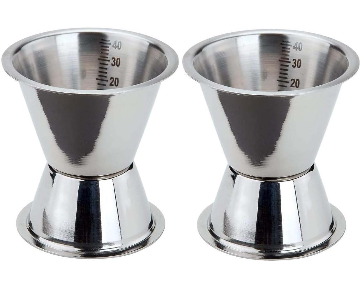 Cocktail7 Bar Jigger, 1 Piece, 10/20/30/40 ml, Stainless Steel Measuring Jug