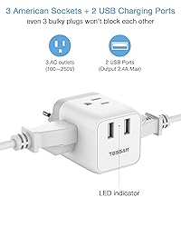 TESSAN Switzerland Plug Adapter, Swiss Travel Power