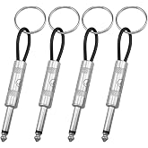 Xhziy 4 Pack Guitar Amp Key Holder for Wall with Plug Keychains | Zinc Alloy Construction; Plug-In Keychain Design; Wall-Mounted Storage for Home, Office, Studio and Rehearsal Rooms