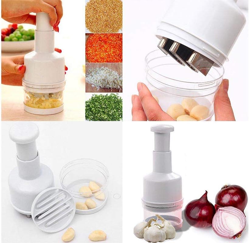 Bahob® Chopper Pressing Cutter Slicer Peeler Dicer Mincer Stainless Steel Hand Pressure Onion Chopper,Manual Meat Grinder,Food Chopper,Multi - Function Vegetable Cutter