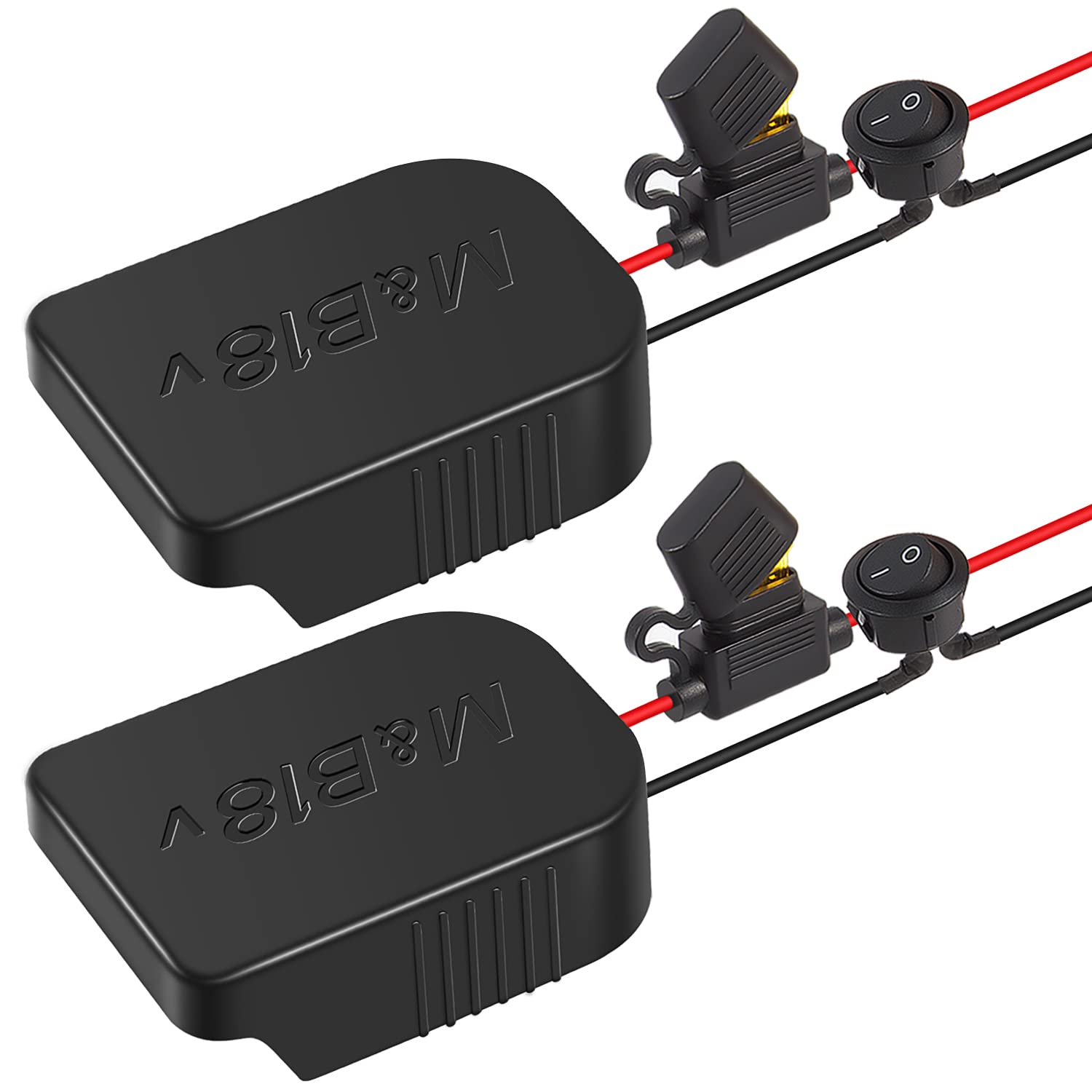 Abeden マキタ18Vバッテリーアダプター 2PCS コンバーター ON/OFF スイッチ ヒューズ機能付き 14.4V 18V工具に対応 DIYに最適 取り出しアダプター マキタ14.4v 18v バッテリー使えるようになる BL1860b BL1830 BL1840 BL1850 BL1830b BL1840b BL1850b BL1860bなど対応 バッテリー別売 の商品画像
