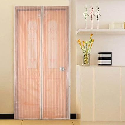 Flyzzz Magnetic Polyester Fabric Screen Door Dense Curtain Mesh