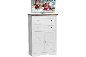 oneinmil TV Stand for Bedroom, TV Cabinet for 40 Inches, Media Console Table, Entertainment Center with 2 Drawers Cabinet and Storage Shelf Furniture Cabinet for Living Room, Hallway, White