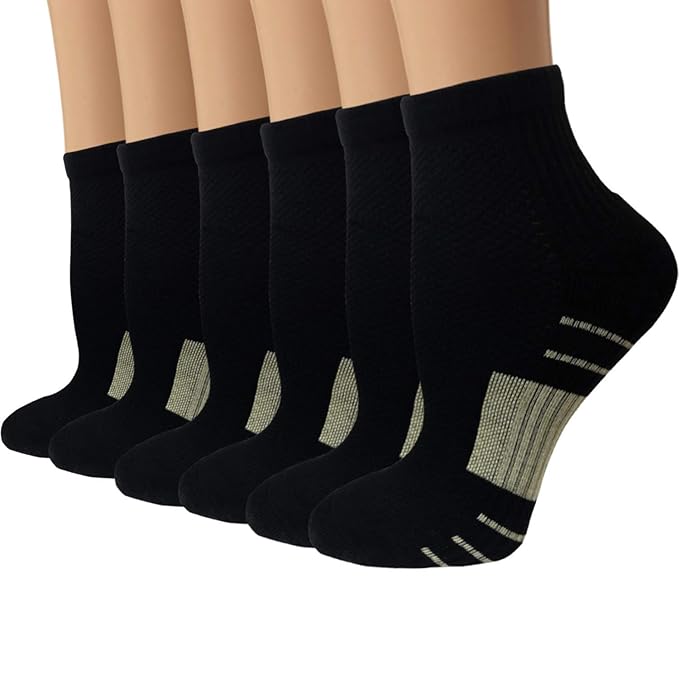 3/5/8 Pairs Copper Compression Socks For Men & Women Best For Running