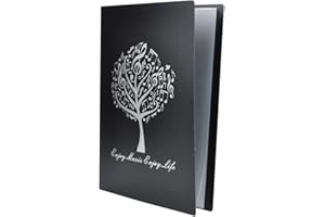 Music Sheet File Paper Storage Folder Documents Holder Blank Sheet Files Plastic A4 Size 40 Pockets (Music Tree Black)