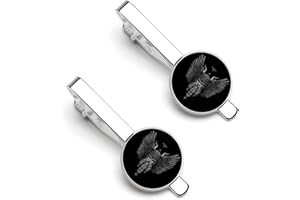 Norsemythology God Viking Raven Mens Tie Clips Classic Necktie Tie Bars for Business Wedding