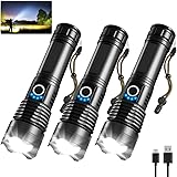 3Pack Rechargeable Flashlights High
