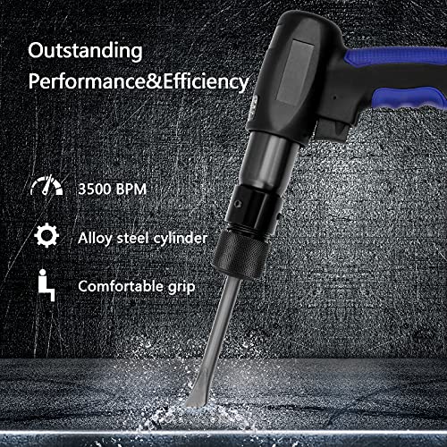 YON.SOU. 13piece Air Hammer Set with 5pcs Chisels, Quick Change