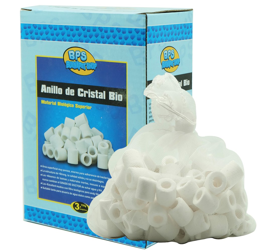 BPS (R) Bio Glass Rings Ceramic Rings, purifying Aquarium Filter 450g BPS-6640