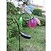 Homeimpro Garden Solar Lights Pathway Outdoor Flower Stake Metal Lights,Waterproof Warm White LED for Lawn,Patio or Courtyard (Pink)
