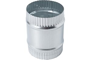ZOWZEA 3 Inch Round Galvanized Steel Duct Connector - Metal Ventilation Pipe Coupler - Dryer Vent Hose Extension - HVAC Ducting Coupling for Straight Connection