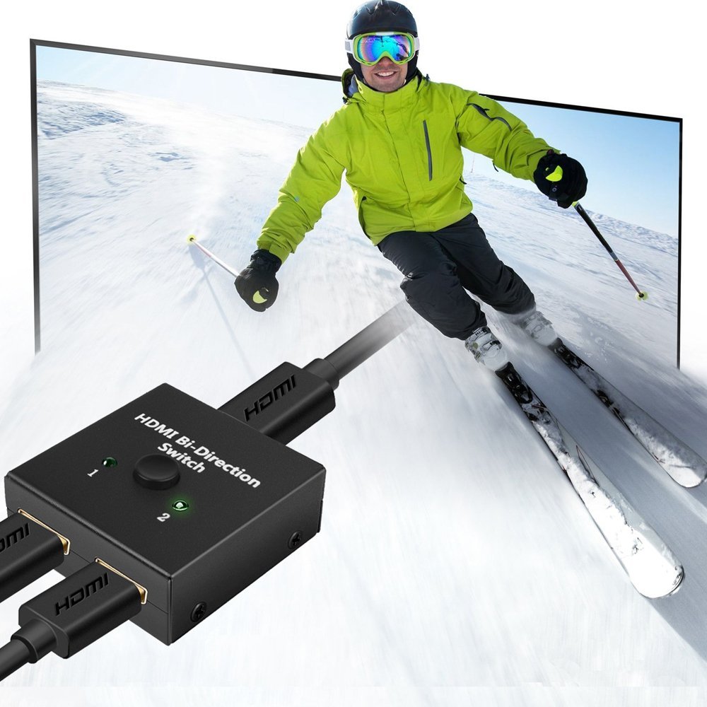 HDMI Switch Bi-direction HDMI Splitter 4K Umschalter 1080P 3D NIERBO HDMI Bidirektionale 2 In 1 oder Switcher oder 1 in 2 out PS4 PS3 Xbox Nintendo Schalter