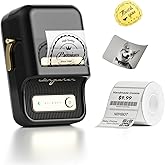 NIIMBOT B21 Label Maker, Portable Bluetooth Label Printer for Small Business, Sticker Maker with Tape for Gift Barcode, Clothing, Retail, Bakery, Mailing, Candles, Jewelry, Craft Organizing, Black