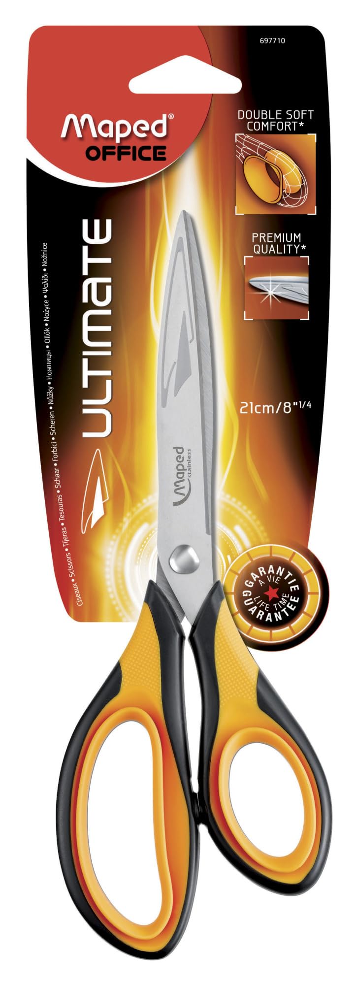 Maped Office Ultimate Asymmetrical Scissors 21cm 8 inch