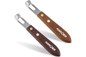 HAMOER Channel Knife Zester - Fruit and Vegetable Tool for Decorating Cocktails, Desserts, and Salads Stainless Steel Tip 2 P