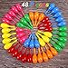 Resinta 48 Pieces Neon Maracas Shakers 6 Color Mini Noisemaker Bulk Bright Colorful Noise Maker with Drawstring Bag for Classroom Musical Instrument and Mexican Fiesta Party Favors, 4 Inch