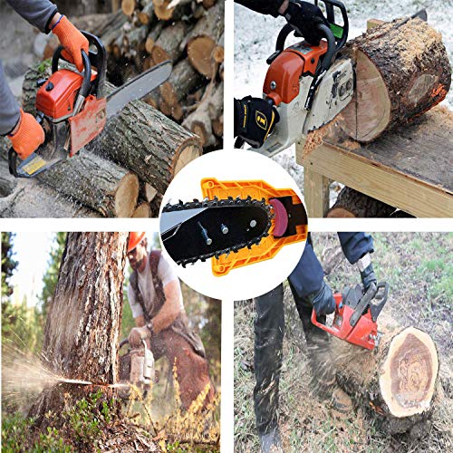 Yeshom Chainsaw Sharpeners Accessories, Chainsaw Parts Chain Saw Accessories Fit for 14/16/18/20 Inches Chain Saw Bar with Twin Holes (#Green) - Thumbnail 4