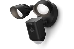Ring Floodlight Cam Wired Plus — Outdoor home or business security with motion-activated 1080p HD video and floodlights, (2021 release) Black