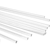 Clear Round Plastic Rod Polycarbonate 6mm Diameter, 12 inch Length, Pack of 10 by Mujoiny