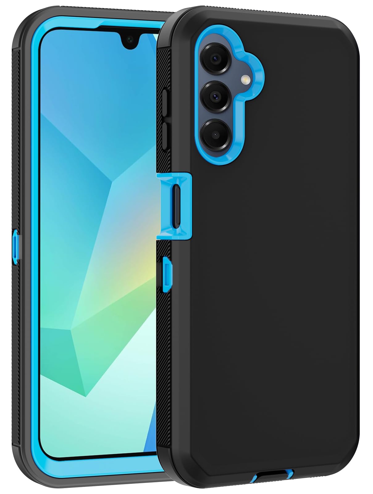 Aimoll-88 for Samsung Galaxy A16 5G Case,with Built in Screen Protector Heavy Duty Drop Protection,Full Body Rugged Shockproof Dustproof Protective Phone Cover for Samsung Galaxy A16 5G (Black/Blue)