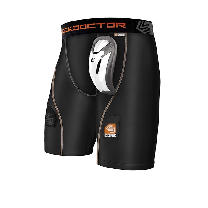 Shock Doctor Athletic Supporter, Compression Shorts w/Athletic Cup