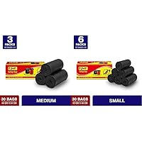 Ezee Garbage Bag - 19x21 inches (Pack of 3, 90 Pieces, Small) & Ezee Garbage Bags - 43x48 cm (6 Rolls, 180 Bags, Small)
