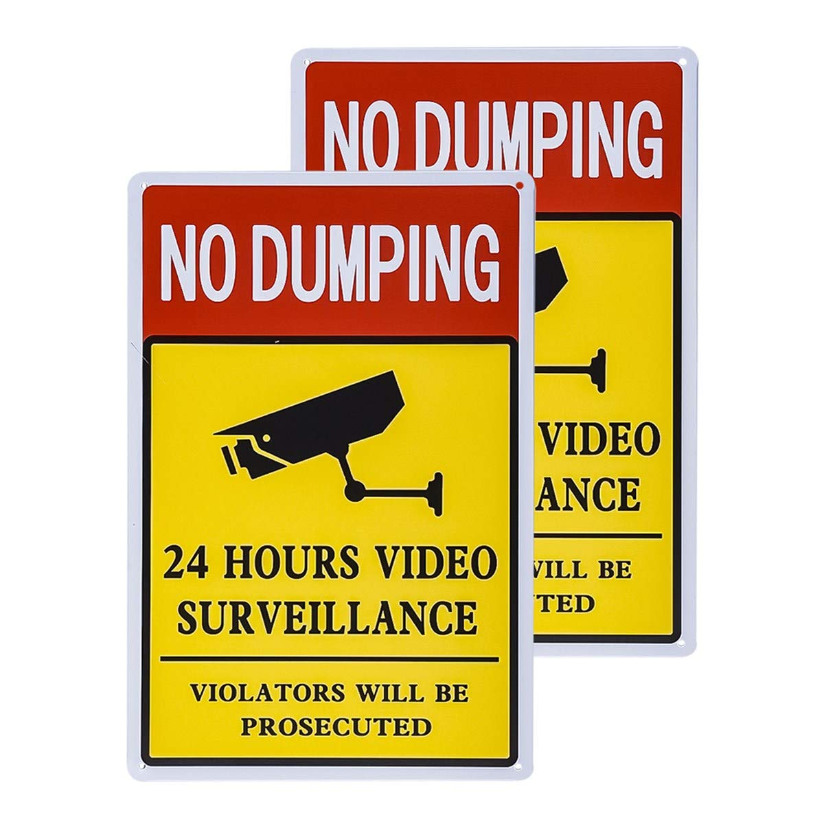 2 Pack No Dumping Sign, Violators Will Be Prosecuted Sign