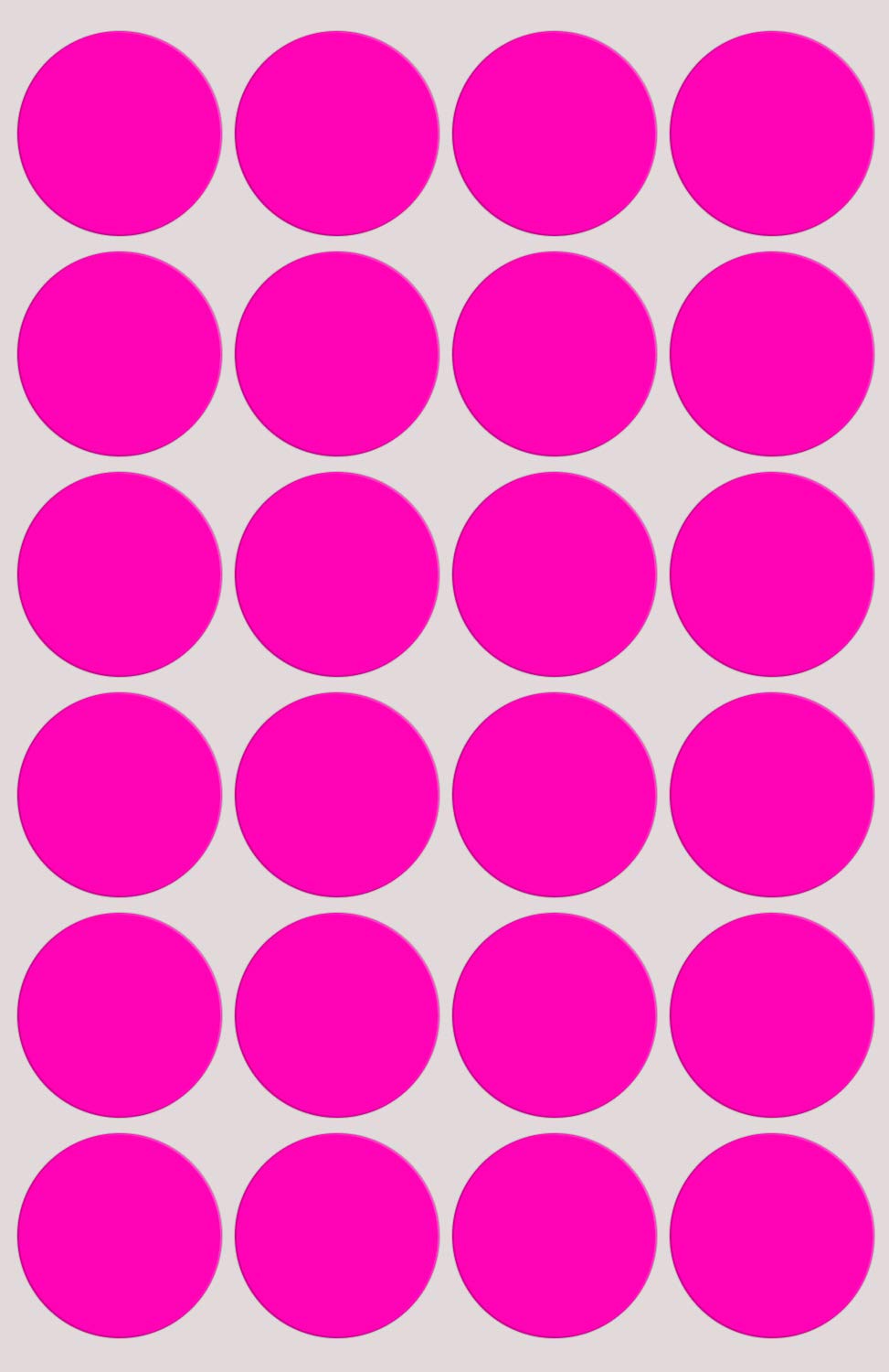 Royal Green Round Stickers Colored Labels - Sticker Dots Neon Pink 25Mm - 360 Pack by