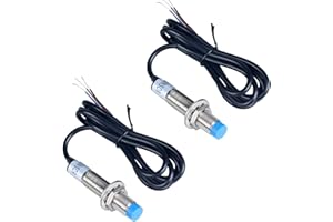 DMWD 2Pcs M12 Proximity Switch Inductive Proximity Sensor Detection Switch Approach Sensor Switch PNP NO DC 6V-36V 4mm Detecting Distance JJ12A3-4-Z/BY
