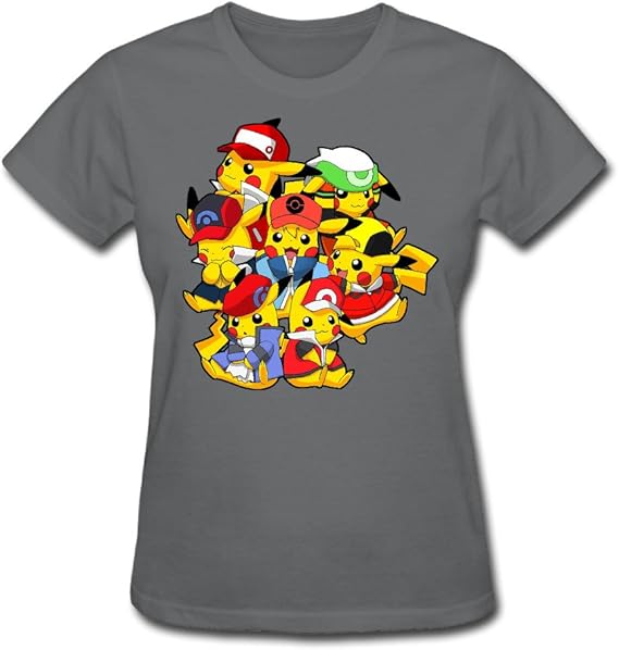 Amazon ひまわり ポケモン Go ピカチュウ 人気 ファッション 丸首 綿 レディース ｔ シャツ 半袖グレー Xl Tシャツ カットソー 通販