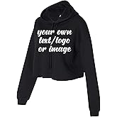 INK STITCH Design Your Own Women's Cropped Fleece Custom Hoodies - 5 Colors