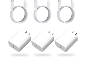 XIANGHONGYIAN iPhone Charger [MFi Certified] 3-Pack 20W PD USB C Wall Fast Charger Adapter with 3-Pack USB C Cable Compatible for iPhone 14/14 Pro/14 Pro Max/14 Plus/13/12/11 and More
