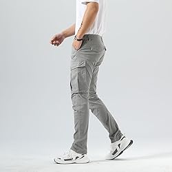 Plaid&Plain Men's and Women's Iron Grey Cargo Pants