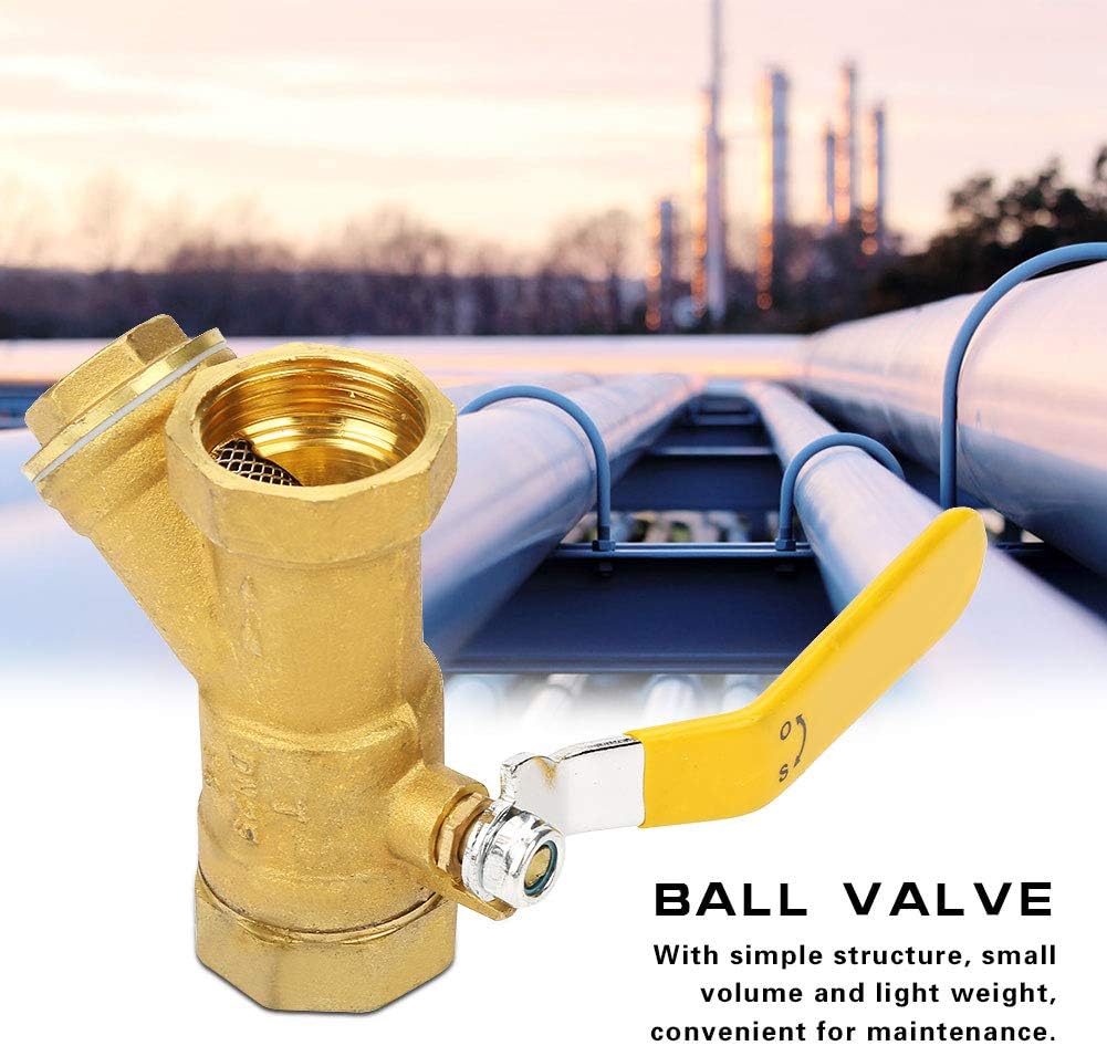 Filter Ball Valve, Y Type Brass Strainer Filter Ball Valve 1″ BSP DN25
