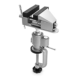 QWORK 3" Universal Tabletop Clamp Vice Tilts Rotate