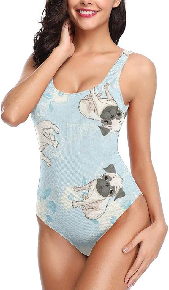 Amazon Co Jp かわいいパグ ワンピース 水着 レディース ビキニ おしゃれ セクシー スリムフィット 人気 競泳水着 服 ファッション小物