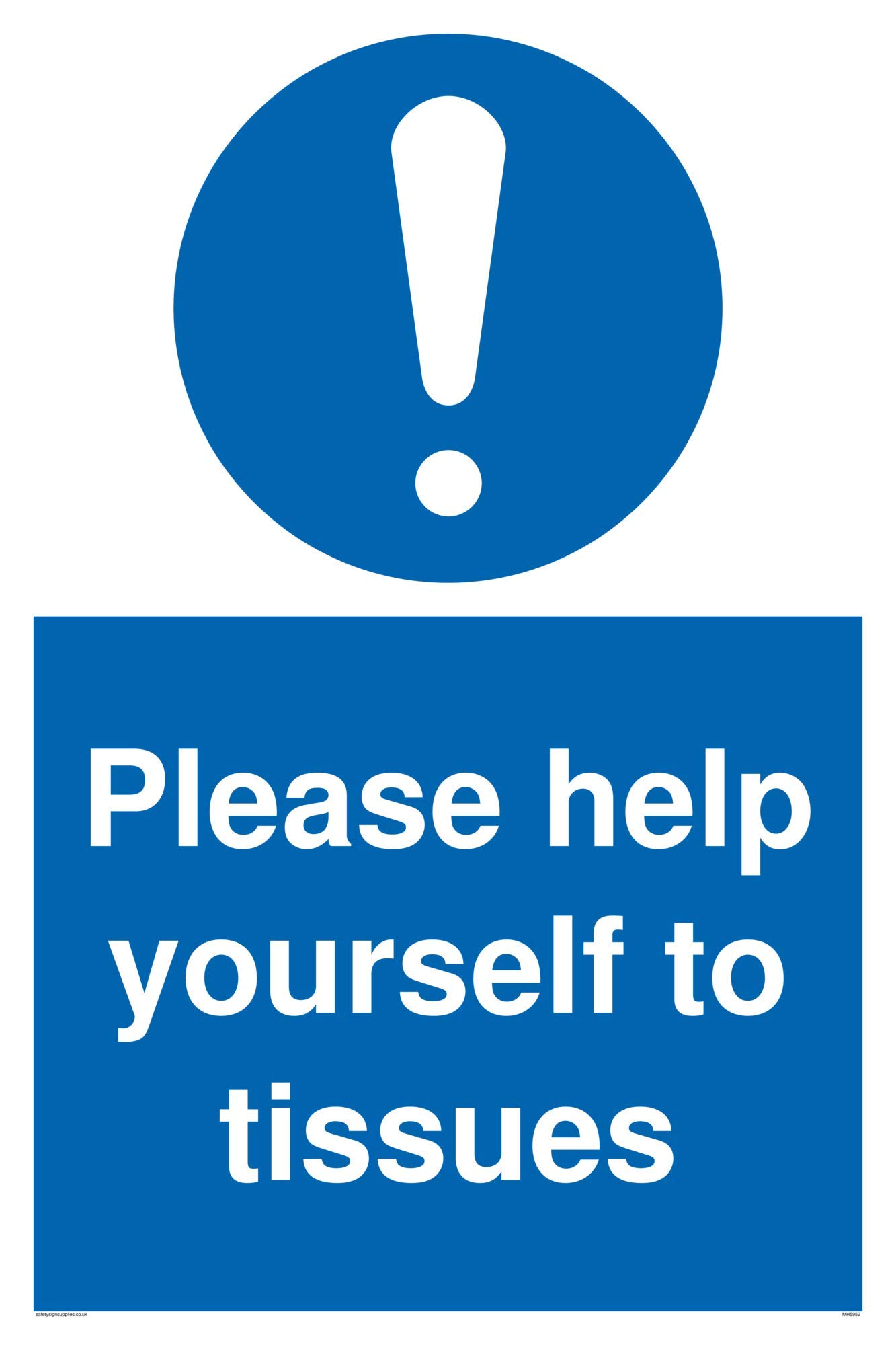 Please help yourself to tissues sign - Vinyl/Sticker