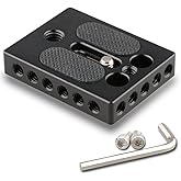 CAMVATE Camera Baseplate with 1/4" & 3/8" Thread Hole for DSLR Camera Cage Rig - 1578