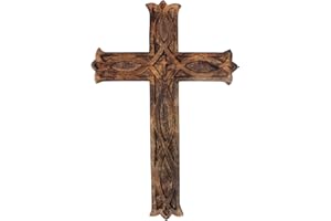 CHARMING BHARATCRAFTS Handmade Wooden Wall Cross Church Home Room Décor (Mango Wood)