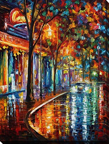 Art Leonid Afremov Colorful Landscapes People Canvas Framed Stretched Free Shpping Made in North America