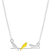 Boma Jewelry Sterling Silver Birds On A Wire 14 KT. Gold Vermeil Necklace, 18 Inches