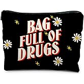 RYYCDOI Full of Drugs Funny Makeup Bag for Women, Funny Gifts for Women, Funny Gifts for Patients, Medicine Pill Drugs Cosmetic Bag Makeup Pouch for Traveling