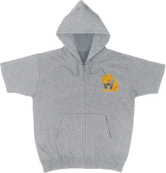 Amazon グラマラスストア 半袖ジップパーカー 薄手 大きいサイズ トップス メンズ 男性 へそで茶を沸かす L 2l 3l 4l グレー L トレーナー パーカー 通販