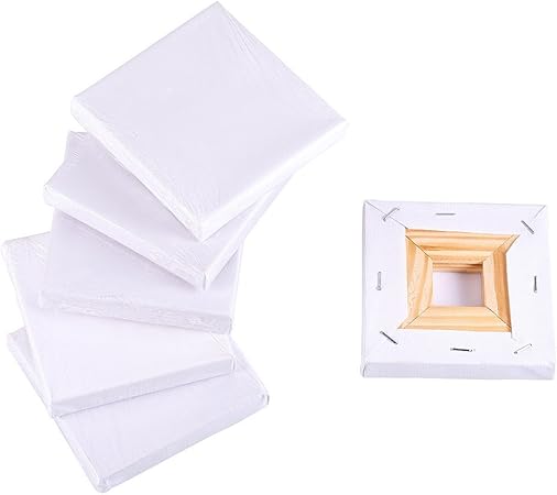 Nbeads Mini Tela 6 Pezzi Mini Pannello Da 10x10 Cm 280gsm 100 Cotone Senza Acidi Tavola Da Disegno Per La Decorazione Artistica E Regali Artigianali Fai Da Te Amazon It Casa E Cucina
