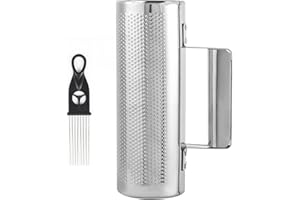 ATSGKE 3 * 8Inch Guiro,Guiro Instrument,Latin Percussion Instrument,Stainless Steel guiro with scraper, Music Instrument for adult.