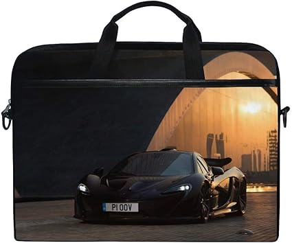 Amazon Com Mclaren P1 Black Front View Laptop Shoulder Messenger Bag Case Sleeve For 14 Inch To 15 6 Inch With