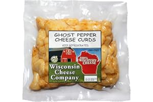 Wisconsin Cheese Company - 100% Wisconsin Ghost Pepper Cheese Curds 10 oz. (Pack of 2) Famous & Fresh Wisconsin Cheese Curds. Great Gift for Families. Great for Charcuterie Boards & A 4th of July Party Gift to Send!