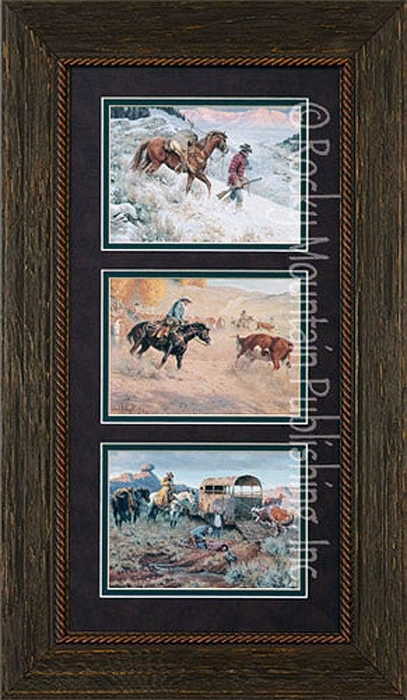 Clark Kelley Price Huntin' Cuttin' Cuffin' - Custom Framed-Open Edition Triple Paper Prints Ready to Hang on Your Wall