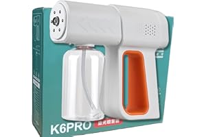 Atomizer Sprayer, Rechargeable Nano Electrostatic Sprayer with Blue Light, Handheld Portable Atomizing Fogger for Home, Offic